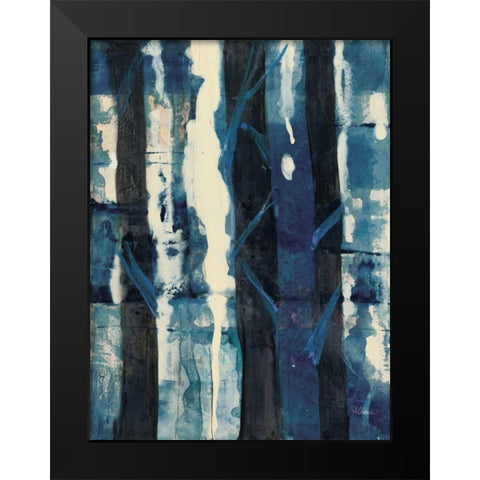 Deep Woods II Indigo Black Modern Wood Framed Art Print by Hristova, Albena