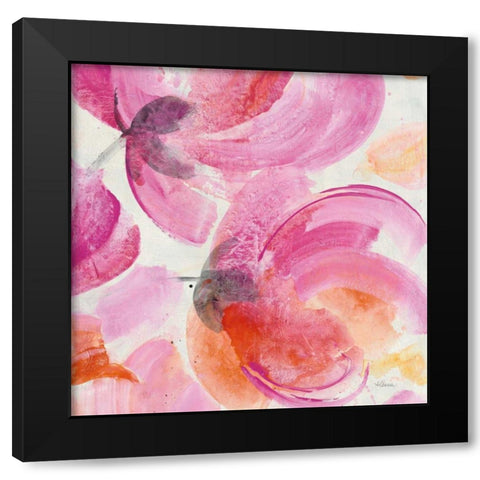 Joyous II Black Modern Wood Framed Art Print with Double Matting by Hristova, Albena
