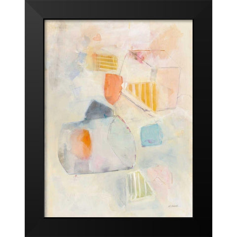 Let Them Eat Cake Black Modern Wood Framed Art Print by Schick, Mike