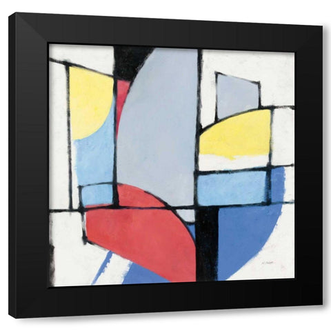 Primaries Black Modern Wood Framed Art Print by Schick, Mike