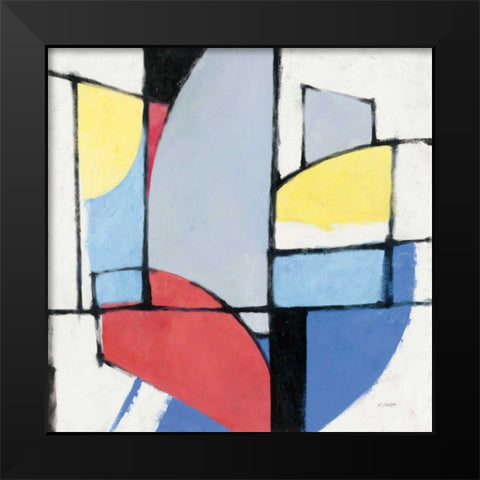 Primaries Black Modern Wood Framed Art Print by Schick, Mike