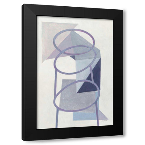 Paper Trail II Black Modern Wood Framed Art Print with Double Matting by Schick, Mike
