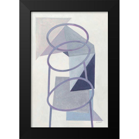 Paper Trail II Black Modern Wood Framed Art Print by Schick, Mike