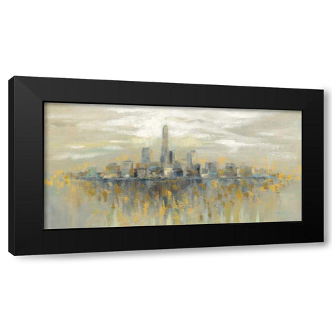 Manhattan Fog Black Modern Wood Framed Art Print by Vassileva, Silvia