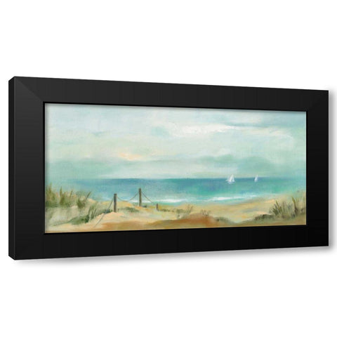 Serenity on the Beach Black Modern Wood Framed Art Print by Vassileva, Silvia