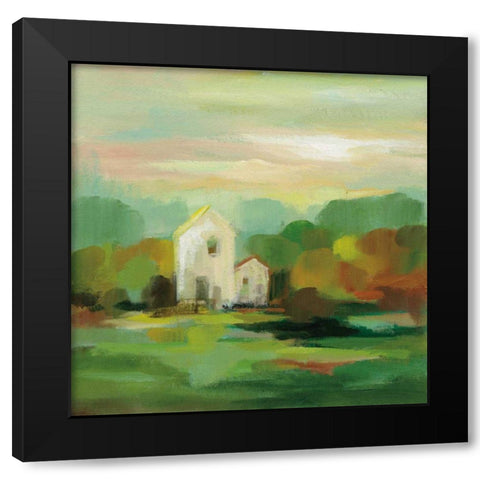 October Farm I Black Modern Wood Framed Art Print with Double Matting by Vassileva, Silvia