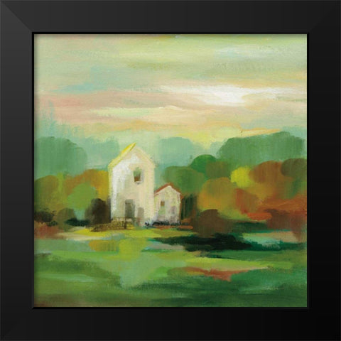 October Farm I Black Modern Wood Framed Art Print by Vassileva, Silvia
