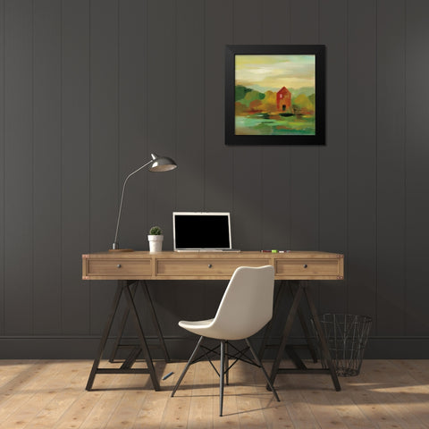October Farm II Black Modern Wood Framed Art Print by Vassileva, Silvia