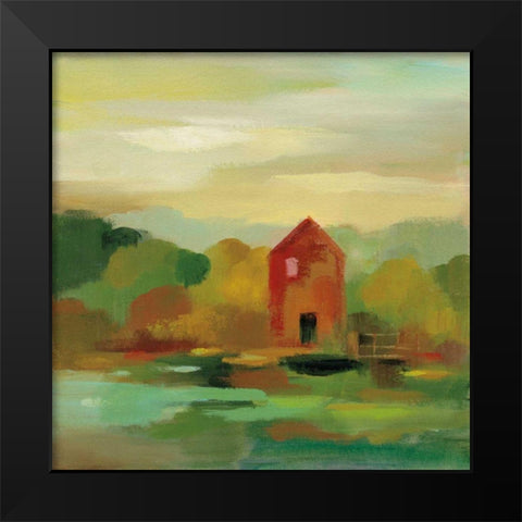 October Farm II Black Modern Wood Framed Art Print by Vassileva, Silvia
