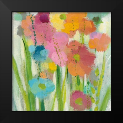 Longstem Bouquet I Square II Black Modern Wood Framed Art Print by Vassileva, Silvia