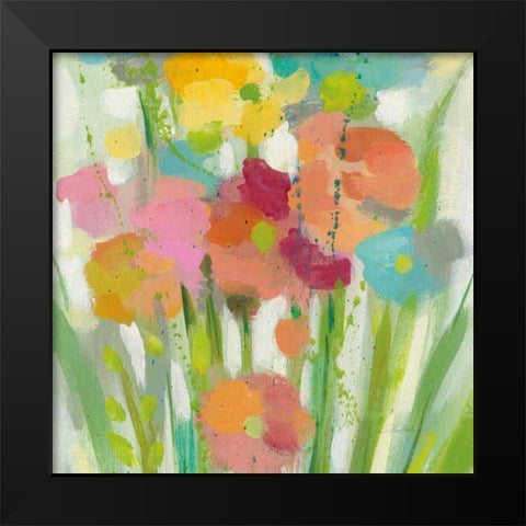 Longstem Bouquet II Square II Black Modern Wood Framed Art Print by Vassileva, Silvia