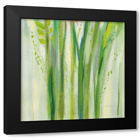 Longstem Bouquet II Square III Black Modern Wood Framed Art Print by Vassileva, Silvia
