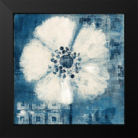 Daisy for Barbara Blue Crop Black Modern Wood Framed Art Print by Studio Mousseau