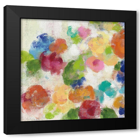 Hydrangea Bouquet I Square I Black Modern Wood Framed Art Print with Double Matting by Vassileva, Silvia