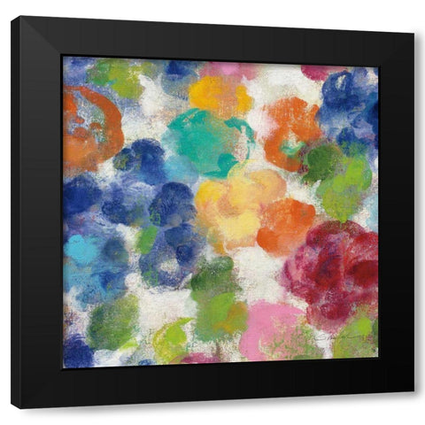 Hydrangea Bouquet I Square II Black Modern Wood Framed Art Print with Double Matting by Vassileva, Silvia