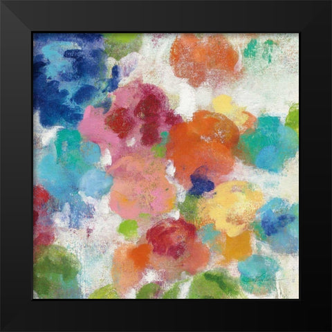 Hydrangea Bouquet I Square III Black Modern Wood Framed Art Print by Vassileva, Silvia