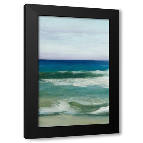 Azure Ocean II Black Modern Wood Framed Art Print with Double Matting by Purinton, Julia