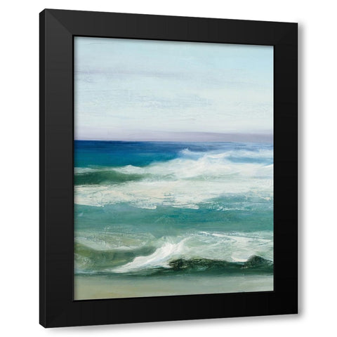 Azure Ocean III Black Modern Wood Framed Art Print with Double Matting by Purinton, Julia