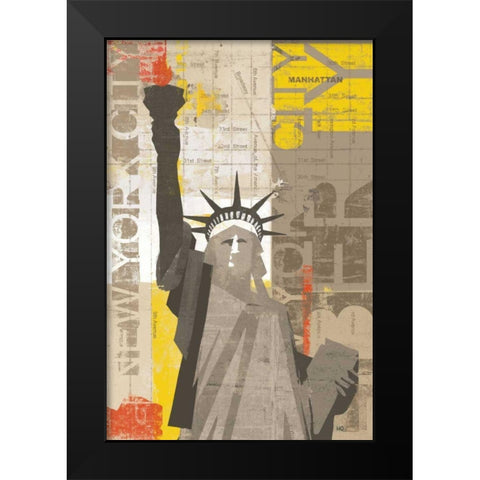 Liberty Black Modern Wood Framed Art Print by Mullan, Michael