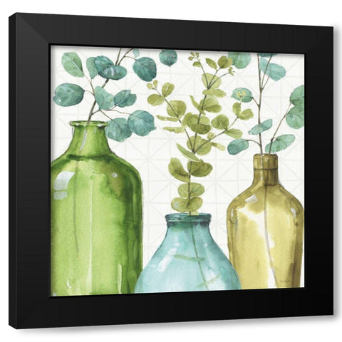 Mixed Greens LVI Black Modern Wood Framed Art Print with Double Matting by Audit, Lisa