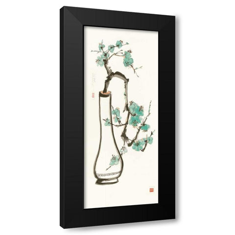 Jade Blossom Black Modern Wood Framed Art Print by Paschke, Chris