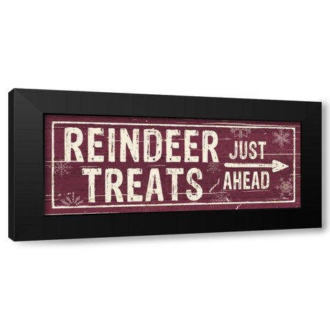 Christmas Signs III Black Modern Wood Framed Art Print by Pela Studio