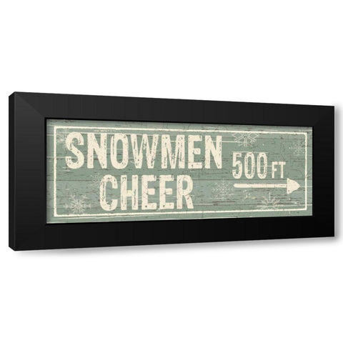 Christmas Signs V Black Modern Wood Framed Art Print with Double Matting by Pela Studio