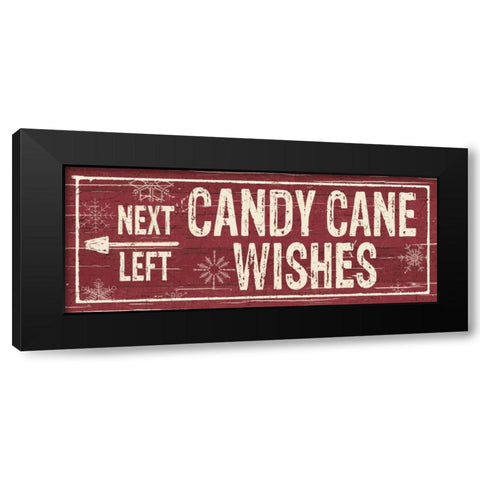 Christmas Signs VI Black Modern Wood Framed Art Print with Double Matting by Pela Studio