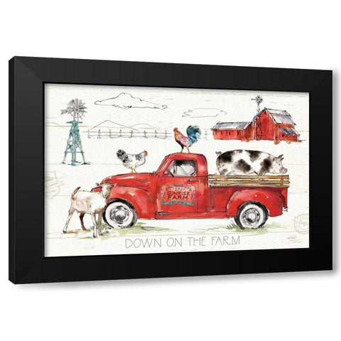Down on the Farm II Black Modern Wood Framed Art Print by Tavoletti, Anne