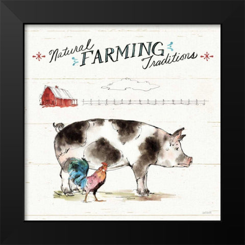 Down on the Farm III Black Modern Wood Framed Art Print by Tavoletti, Anne