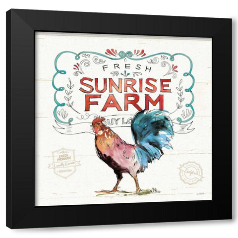 Down on the Farm VI Black Modern Wood Framed Art Print with Double Matting by Tavoletti, Anne