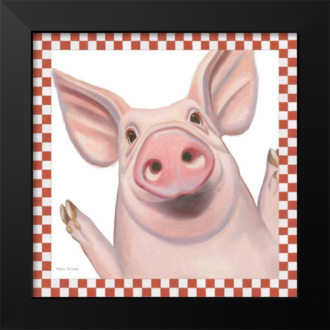 Farm Friends IV Border Black Modern Wood Framed Art Print by Sullivan, Myles