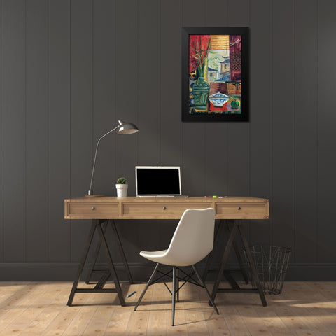 Eastern Melody Crop Black Modern Wood Framed Art Print by Vassileva, Silvia