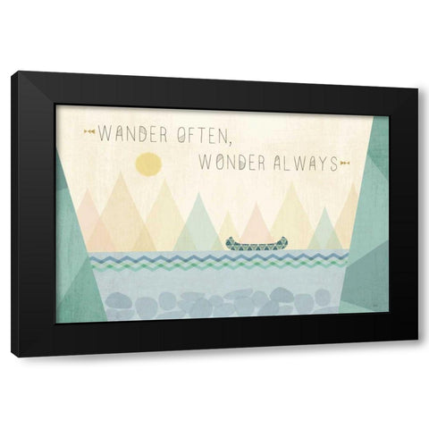 Outdoor Geo I Black Modern Wood Framed Art Print with Double Matting by Charron, Veronique