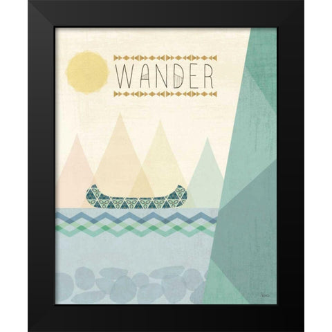 Outdoor Geo III Black Modern Wood Framed Art Print by Charron, Veronique