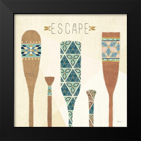 Outdoor Geo VI Black Modern Wood Framed Art Print by Charron, Veronique