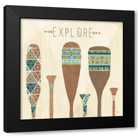 Outdoor Geo VII Black Modern Wood Framed Art Print by Charron, Veronique