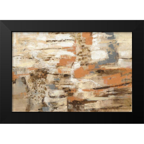 Copper and Wood Black Modern Wood Framed Art Print by Vassileva, Silvia