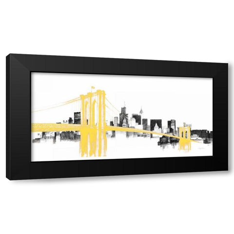 Skyline Crossing Yellow Black Modern Wood Framed Art Print by Tillmon, Avery