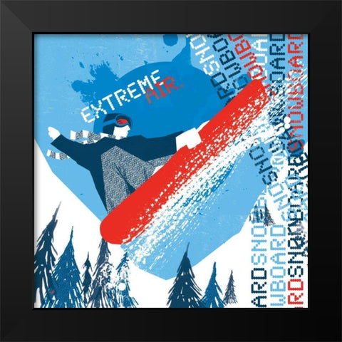 Extreme Air I Black Modern Wood Framed Art Print by Mullan, Michael