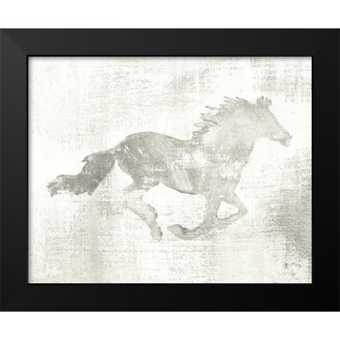 Mustang Study Neutral Black Modern Wood Framed Art Print by Mousseau, Studio