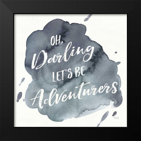 Watercolor Wanderlust Adventure I Black Modern Wood Framed Art Print by Marshall, Laura
