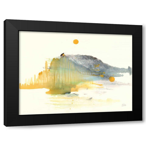 Golden Isle Black Modern Wood Framed Art Print with Double Matting by Averinos, Melissa