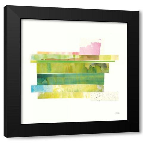 Stacks IV Black Modern Wood Framed Art Print by Averinos, Melissa