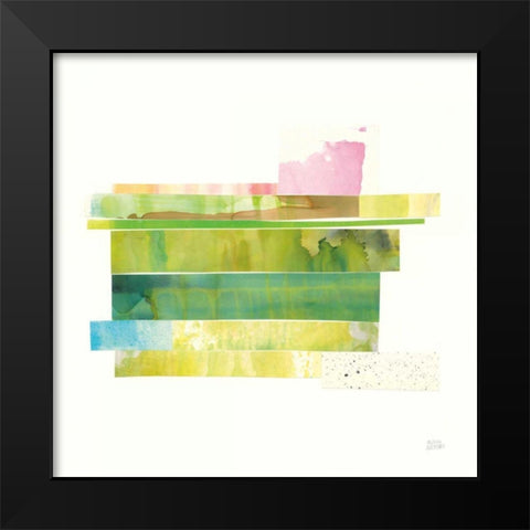 Stacks IV Black Modern Wood Framed Art Print by Averinos, Melissa