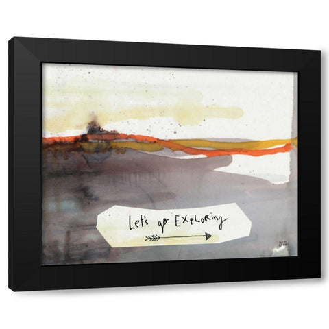 Explore I Black Modern Wood Framed Art Print with Double Matting by Averinos, Melissa