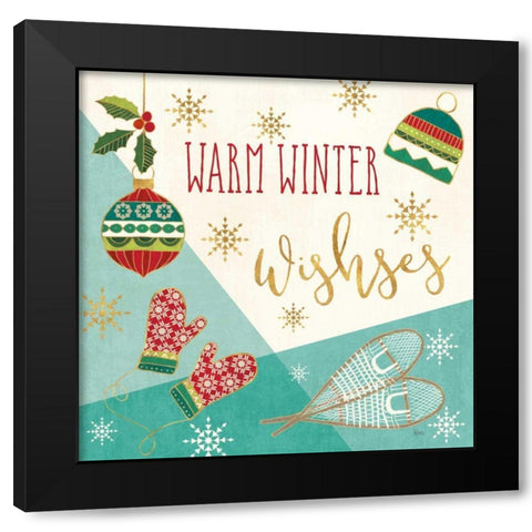 Winter Wishes I Black Modern Wood Framed Art Print by Charron, Veronique