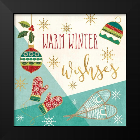 Winter Wishes I Black Modern Wood Framed Art Print by Charron, Veronique