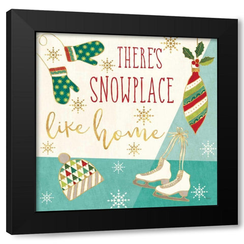 Winter Wishes II Black Modern Wood Framed Art Print with Double Matting by Charron, Veronique