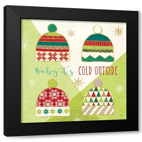 Winter Wishes III Black Modern Wood Framed Art Print with Double Matting by Charron, Veronique